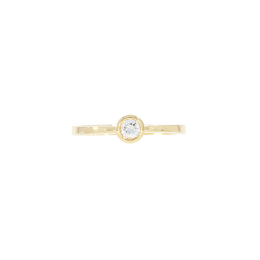 LUXORA Solitärring mit Brillant 0,13 ct. aus 750 Gelbgold # 55