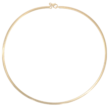 Bicolor Wendeomegareif flach 3 mm aus 585 Gold 42 cm