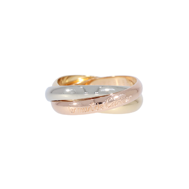 CARTIER tricolor Ring Trinity aus 750 Gold mit Zertifikat # 59