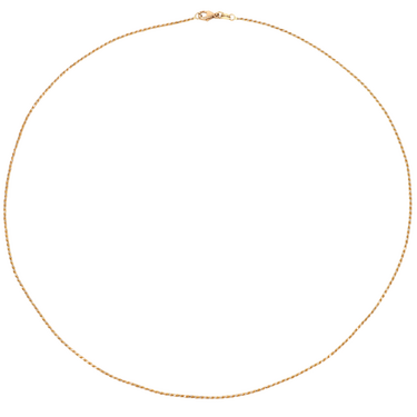 Kordelkette geschliffen 1,1 mm aus 585 Gelbgold 51 cm