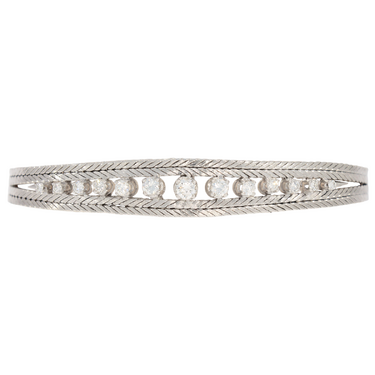 Armband 13 Brillanten ca. 0,91 ct. aus 750 Weißgold 18 cm