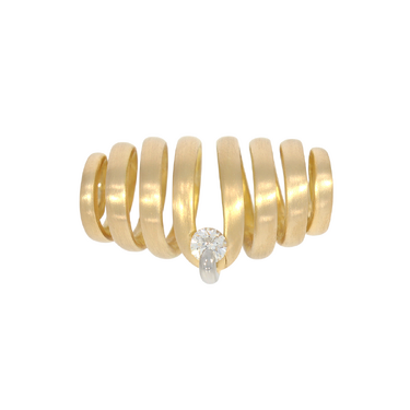 Bicolor Anhänger mit einem Brillant ca. 0,18 ct. aus 750 Gold