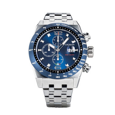 Locman Italy Herrenuhr Stealth 300 MT Chrono Quarz aus Titanium / Stahl Ref. 0219A