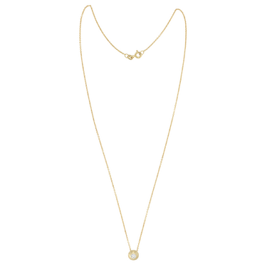 LUXORA Anhänger mit einem Brillant 0,16 ct. und Ankerkette aus 585 Gelbgold 45 cm