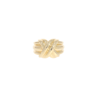 TIFFANY + CO. Ring Vintage Signature X Knot aus 750 Gelbgold # 50