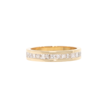 LUXORA Memoryring mit 31 Diamanten im Princessschliff 1,57 ct. aus 585 Gelbgold # 55