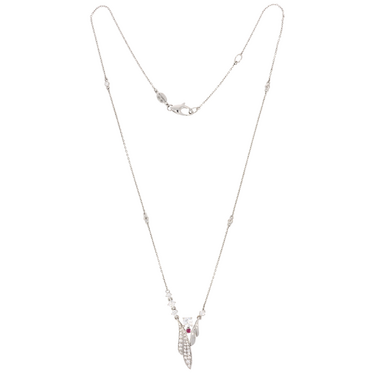 GÜBELIN Collier mit 35 Brillanten 0,88 ct. aus 750 Weißgold 42 cm