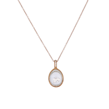 FABERGE Tsars Collection Kette mit Ei-Anhnger Bergkristall aus 750 Rosegold ANN P01R