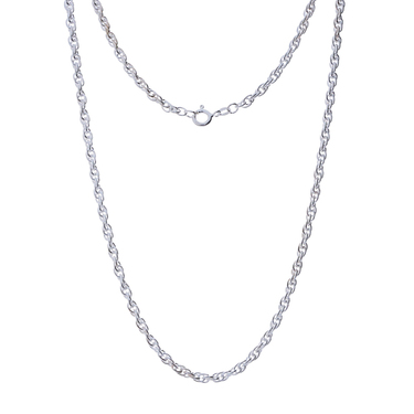 Luxxos Doppelankerkette 3,00 mm aus 925 Sterling Silber 45 cm
