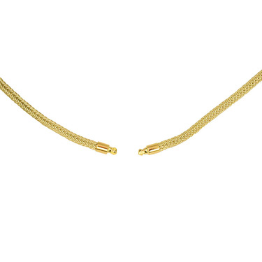 LUXORA Strickkette - Endteile mit Bajonettmechanik aus 585 / 750 Gelbgold 43 cm