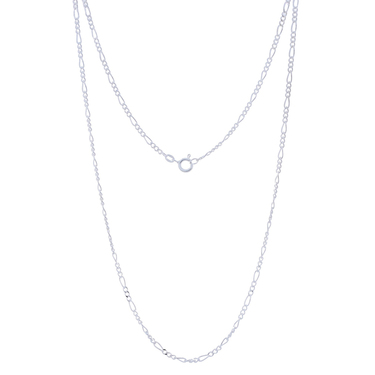 Luxxos Figarokette 2,10 mm aus 925 Sterling Silber 45 cm