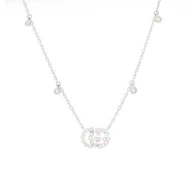 GUCCI GG Running mit 35 Brillanten 0,22 ct. aus 750 Weigold 42 cm