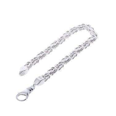 Luxxos Knigsarmband 3 x 3 mm aus 925 Sterling Silber 19 cm