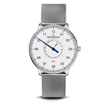 MeisterSinger NEO Einzeiger Herrenuhr Automatik feines Milanaise NED401