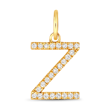 XEN Buchstabenanhnger Z mit 25 Brillanten 0,12 ct. aus 750 Gelbgold