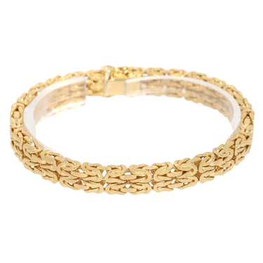 Knigsarmband zweireihig 8 x 4 mm aus 750 Gelbgold 18,5 cm