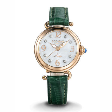 Locman Italy Damenuhr Amo mit 8 Diamanten ca. 0,15 ct. Quarz aus Titanium / Stahl und rosegold PVD-beschichtet Ref. 0701R