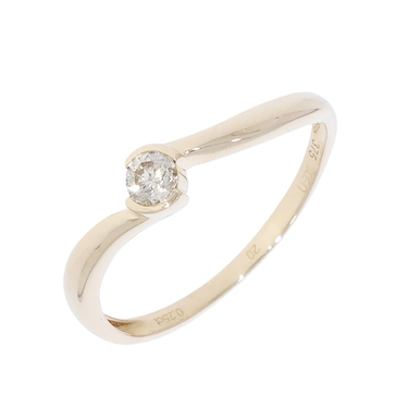 XEN Solitrring mit Brillant 0,25 ct. aus 375 Gelbgold # 60