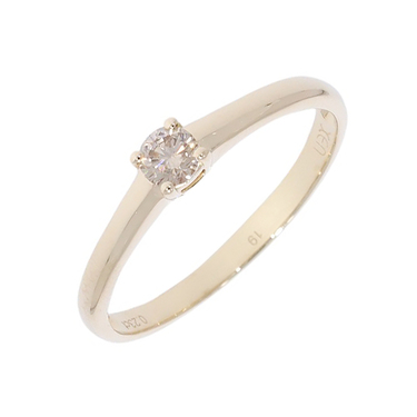 XEN Solitrring mit Brillant 0,23 ct. aus 375 Gelbgold # 60