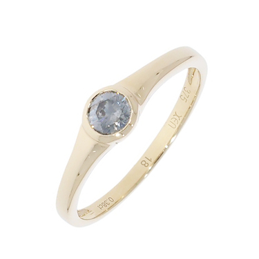 XEN Solitrring mit Brillant 0,38 ct. aus 375 Gelbgold # 54